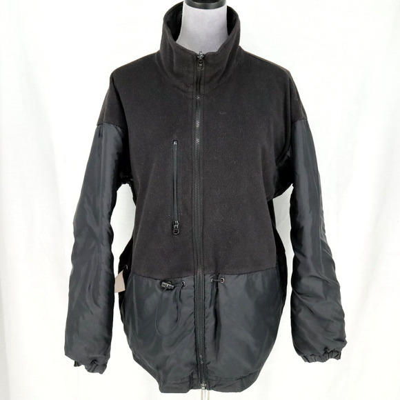 Columbia Jacket Womens Large Black Nylon Softshell Fleece Lined Full Zip Pockets - Picture 13 of 16